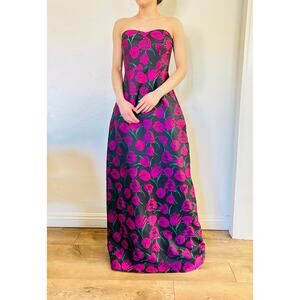 Lulus floral jacquard Maxi Dress